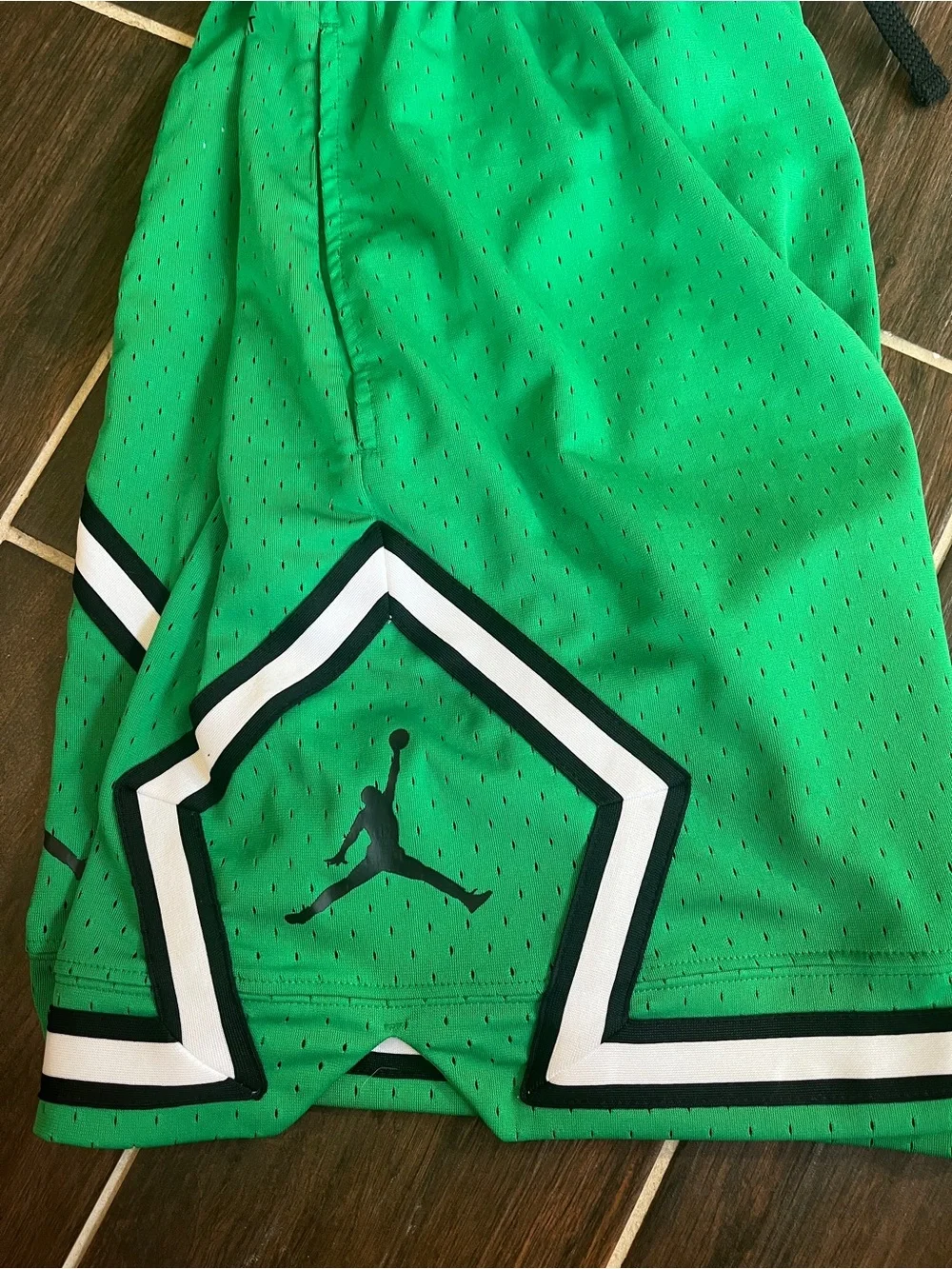 Jordan Bright Green & Black Mesh Basketball Shorts